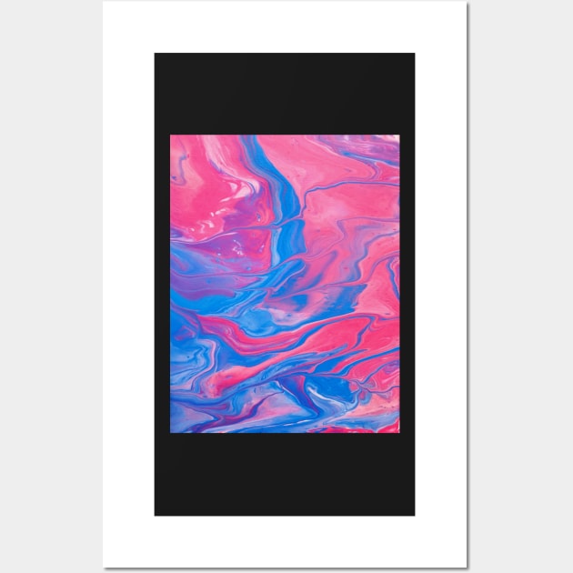 Cotton Candy Colored Acrylic Pour Wall Art by dnacademic